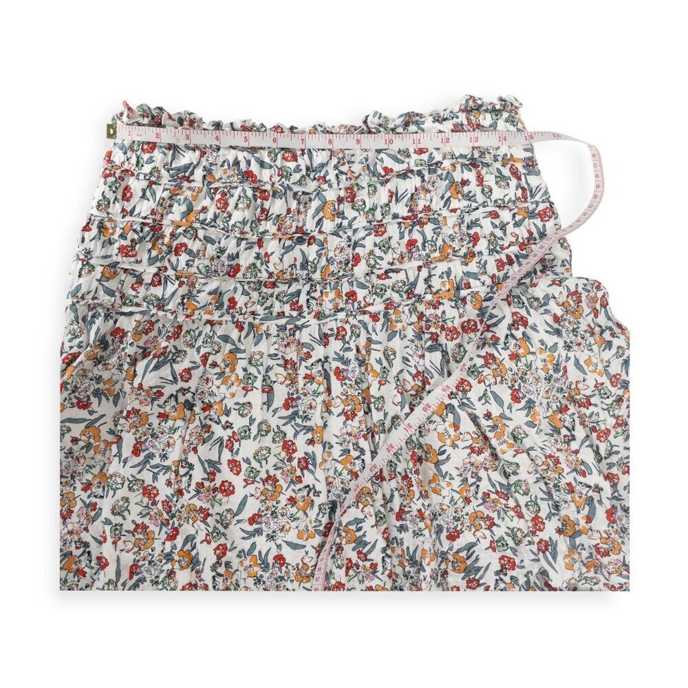 Maple & Cliff Floral Tiered Skirt SZ L High Drop Waist Cottage Core - Picture 6 of 8